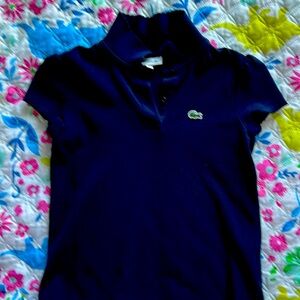 Navy Blue size 8 girls Lacoste Polo shirt
